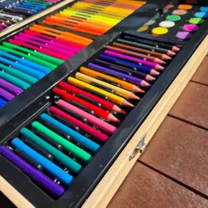 색연필 물감 크레파스 180종 그림 그리기 세트 학교 미술 스케치 디자인 드로잉