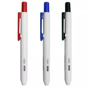 모리스 똑딱이 네임펜 3색 세트/마커/매직펜/교실/네임/마카/매직/뚜껑없는/편리한/학생/교무실/번지지않는