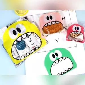 크리스마스포장지 공룡 선물 투명 포장 비닐 14x 17cm 100P 포장지 OPP