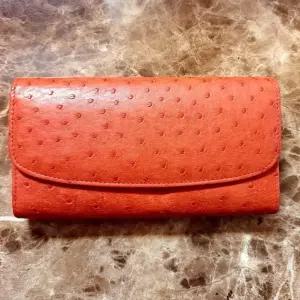 저먼 여자 타조가죽 장지갑