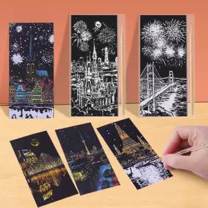 아트박스/호사문구 아트필드 도안 스크래치 카드 펜 세트