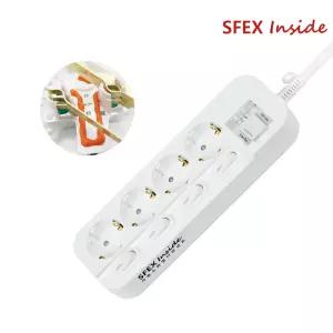 스펙스 화재예방 자동소화 멀티탭 메인 개별스위치 4구 3m