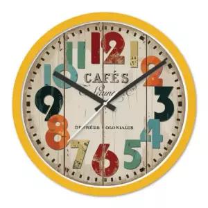 글륵 보헤미안 팝 POP)한 컬러와 빈티지 질감의 벽시계