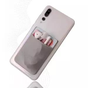 스마트폰 카드지갑 부착형 미니 포켓 휴대용 수납 케이스 실리콘 접착식 핸드폰 액세서리