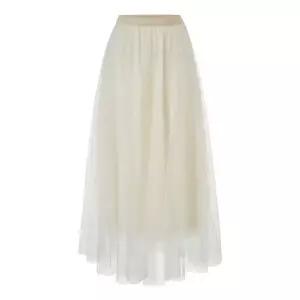 [미니멈][미니멈 에브리데이]레이스 스팽글 포인트 레이어드 롱 스커트 (EC1WH003D)