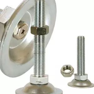작업장용 업소용 높이조절 다리 NBL-76-M20-100mm 책상 스틸(니켈도금) 조절좌 가구 나사