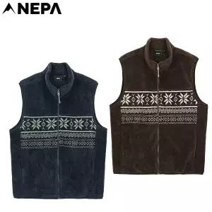 네파 [택가 159.000원](7KF6168) 남여 공용 노르딕 패턴 뽀글이 플리스 조끼 베스트