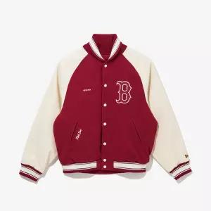 뉴에라 NEW ERA 보스턴 레드삭스 래글런 바시티 자켓 재킷 레드 14742023 404129