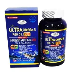 에버그린 프리미엄 울트라 오메가3 휘시오일 1302x180연질캡슐 EPA DHA 휘시오일 혈행 기억력