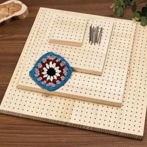 블로킹 크로셰보드 모티브 강침 10cmx10cm 스틸바4개포함