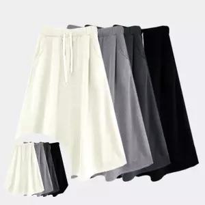 여자롱스커트 여성 A라인 포켓 캐주얼 밴딩 기모 롱 스커트 치마