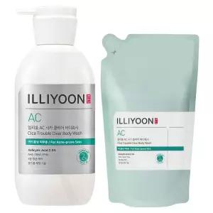 일리윤 AC 시카 클리어 바디워시 시트러스민트향 400ml + 리필 400ml 1개