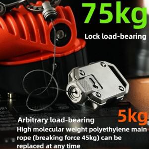 자석식 수축형 헤비 듀티 풀 릴 카라비너 알루미늄 합금 와이어 로프 버클 스프링 키링 아웃도어 스포츠 키