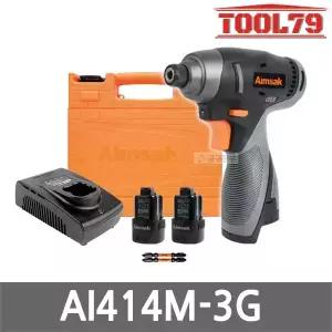 아임삭 AI414M 3G 충전 임팩트 드라이버 14.4V 2.0Ah 배터리 2개 6.35mm (1/4 육각) 임팩드라이버