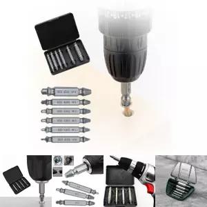 (6PCS 세트) 나사추출 볼트리무버/히다리탭/빠꾸텝/빼기/빽탭/공구/고급/반대탭/구멍/비트/분리/드릴/렌치