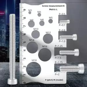 나사 피치 게이지 측정자 비트 볼트 너트 나사선 간격 측정기 검사기 도구 (N2271)