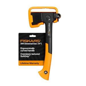 피스카스 X14 유니버설 액스 u2013 14인치 핸드셰트로 림빙, 킨들링 및 야드 작업과 단조 스틸 블레이드 충격 흡수 섬유 콤프 핸들을 결합한 제품입니다
