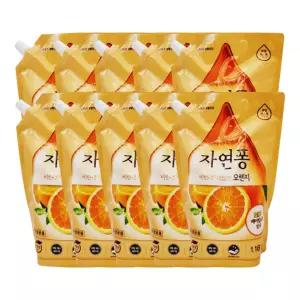 자연퐁 자연퐁오렌지 자연퐁주방세제 리필 1.18L 10개