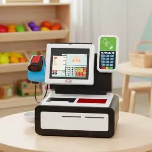 리틀타익스 퍼스트 계산대놀이 바코드 포스기 소꼽놀이 화폐공부 가게 마트 캐셔 역할놀이