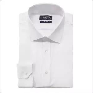 [란체티](김해점)남성 화이트 솔리드 스판혼방 슬림핏 긴소매 와이셔츠 LYS6706WH02