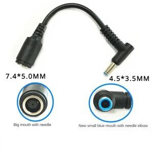HP Dell 블루 팁용 DC 전원 충전기 컨버터 훌륭한 교체 어댑터 커넥터 케이블 7.4mm  4.5mm 1개