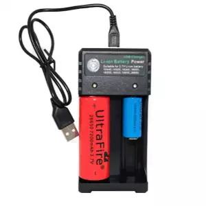 건전지 충전기 18650 2구 배터리 리튬 충전기 손전등 디지털 거치대 보관함 휴대용 안전 제품 보조