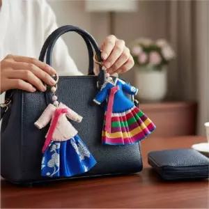 가방 한복 선물 외국인 기회공작소 악세사리 기념품 포인트 키홀더 패턴 전통 한국여행 귀여운 문양