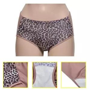 인견 EM175245 호피무늬 햄라인 여성 맥시 삼각팬티 속옷