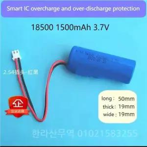2 개/몫 ICR18490 18500 1500mAh 3.7V 충전식 리튬 배터리