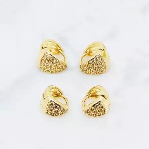 [미니라인] 큐빅 럭셔리 반짝 드롭귀걸이 무알러지 F0440