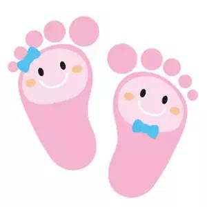 미끄럼방지 축광 발바닥 스티커 (5매입) (분홍)/사고/예방/반영구/사용/질서/통행/안전/지킴이/복도/계단