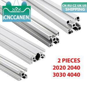 2PCS 2040 3030 4040 슬롯 알루미늄 프로파일 압출 프레임 CNC 3D 프린터 유럽 표준 선형 레일 DIY 가구