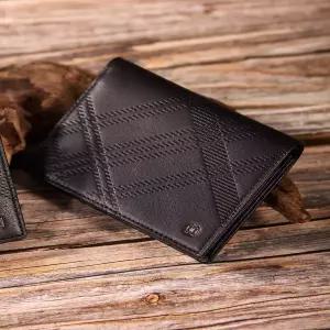 [매장 정품] 닥스 명함카드지갑 블랙 소가죽 체크 엠보 선물 추천