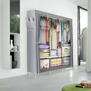 원룸 옷장 덮개형 선반형 자취방 패브릭 옷장 생활용 조립식 시스템 커튼형 이동식 정리함 수납장 커버형