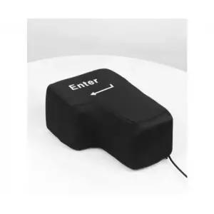 대형엔터키 대왕 쿠션 스트레스해소 사무용 USB 블랙 1개 대형