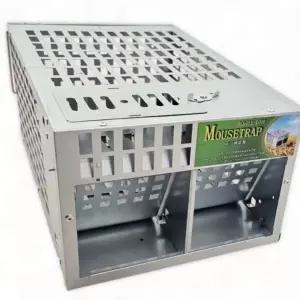 마우스케치 듀얼 쥐포획케이지 철망 가능한 안전잠금 재사용 해충퇴치 포획망 마우스트랩