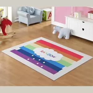 무지개 알파벳 거실 아이방 유아 극세사 카페트 가을 부드러운 침실