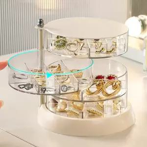 투명 보관함 다용도 아크릴 5단 회전 보관함 정리함 악세서리함 주얼리함 액세서리 주얼리 목걸이 귀걸이