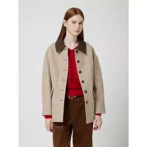 [CC콜렉트](강남점)칼라 배색 헤링본 아워글래스 자켓_C254MSF036