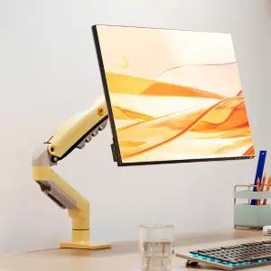 노스바유 NB F80 싱글 모니터암 거치대 라바 옐로우