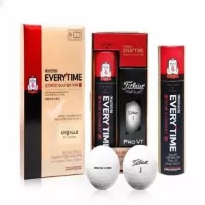정관장 홍삼정 에브리타임 롱기스트 골프에디션 타이틀리스트 PRO V1 10ml*5포+골프공3구 1박스/총5일분+쇼