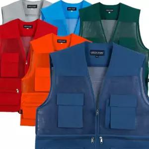 아이스 메쉬 조끼 쿨링 통기성 아웃도어 아이스 망사 조끼 스포츠 경량 여름 주머니 작업용 지퍼 여성 단체