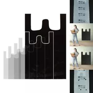 검정 비닐봉투 초특대형 50L 100매 검은 비닐봉지/대형/비닐/봉지/포장/검은비닐/손잡이/봉투/검은봉지