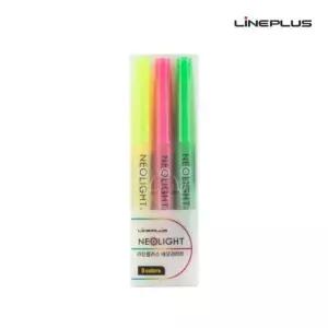 EAS 라인플러스 형광펜 NEOLIGHT 네오라이트 3색 세트