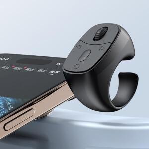 블루투스 5.3 손가락 링 마우스 무선 리모컨 터치 마우스 카메라 셔터 셀카 버튼 (휴대폰, 태블릿, PC용)