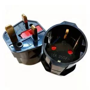 호환  EU에서 영국으로 전환 어댑터 13A 퓨즈 타입G 3핀 싱가포르 영국 플 변환기 전기 소켓 여행용 어댑터