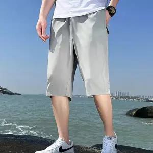 남성 7부 반바지 냉감 데일리반 통기성 남성 쿨링 반바지 여름 트레이닝 드라이 레저용 캐주얼 운동복