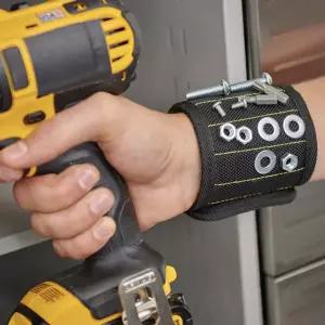 작업용 손목 밴드 나일론 벨크로 다용도 자석 손목 밴드 편리한 수리용 정비용 목공용 장비 건축 자성 흡착