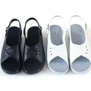 사무실 슬리퍼 편안한 쿠션 일상용 여성 슬리퍼 높은 간호화 오픈토 직장화 직장인 간호사 통기성 미끄럼