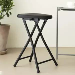 접이식 스툴 플라스틱 간이 카페 접이식 의자 그레이 인테리어 휴대용 패브릭 사무용 작업용 등받이 이동식
